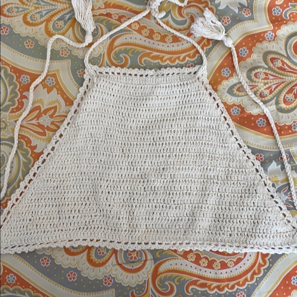 Cupshe Tops - Crocheted Bikini top/halter crop top